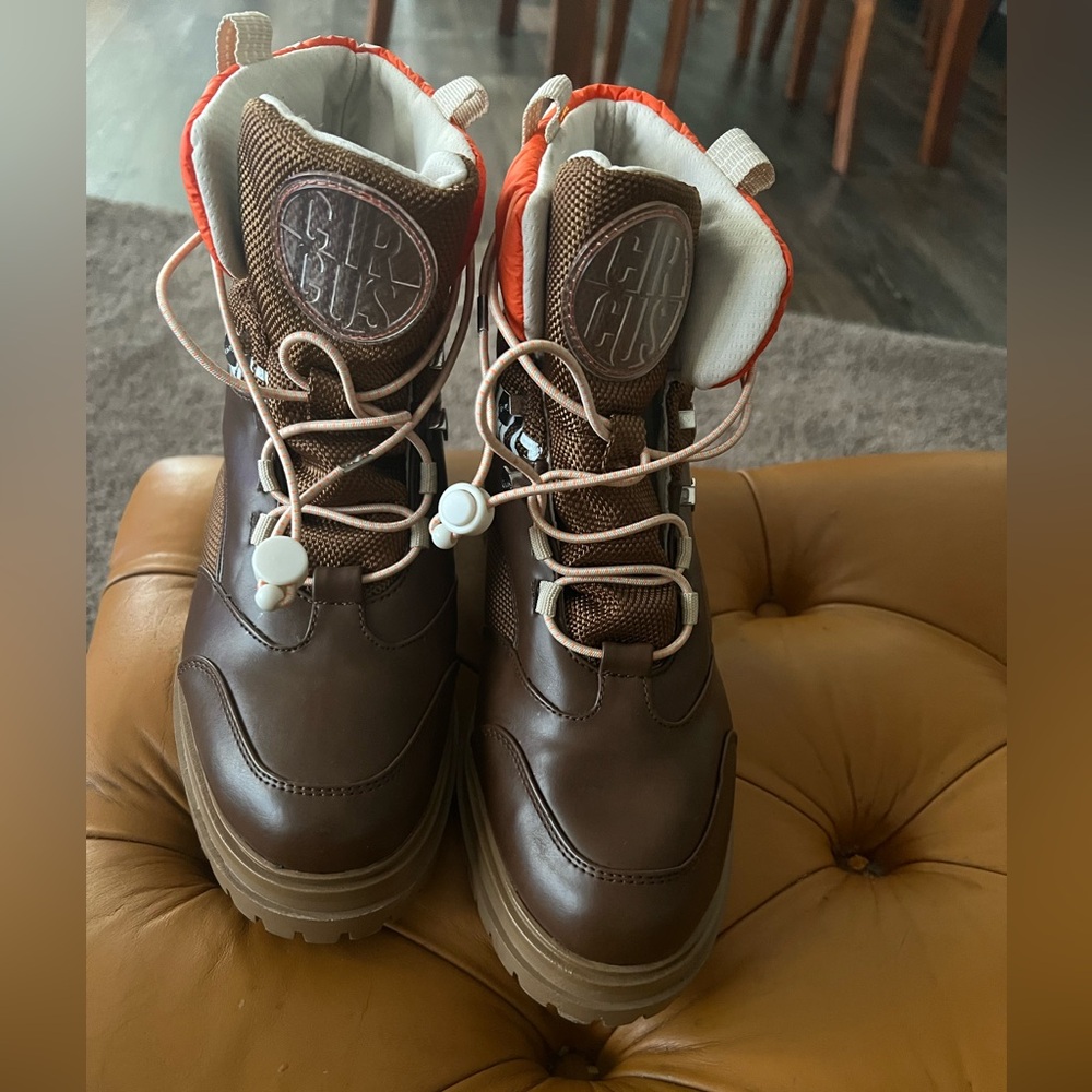 Circus by Sam Edelman Brown Ankle Boots with Sturdy Sole